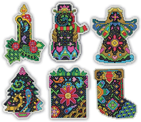 Design Works Crafts Christmas Fantasy Counted Cross Stitch Ornament Kit, Multi...