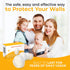 Baby Gate Wall Protectors - Clear, Self-Adhesive Bumpers for Safety Gates - Removable, Reusable & Washable Padding | Essential Accessories for Chi...