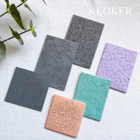 Keoker Polymer Clay Texture Sheets, Clay Texture Mat for Making Earrings Jewerly, polymer Clay Earrings Tools (All-3 pcs)...
