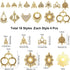 SUNNYCLUE 1 Box 64Pcs Earring Connectors Charms Filigree Components Links Chandelier Charms Flower Linking Charms Loops Jewelry Making Kit for Vin...