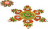 Meenari Decorative Diwali Rangoli Set-White Kundan Stones Decorations (Set of 7 Pieces)...