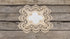 Gold European Lace and Antique Jacquard Fabric Doily, Placemat (14 Inch Square)...