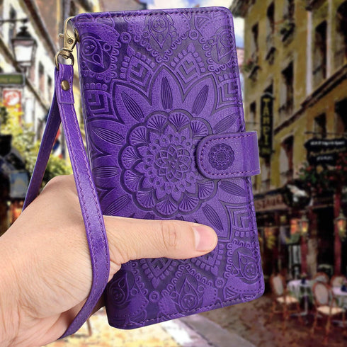 Harryshell Detachable Magnetic Zipper Wallet Leather Case with Cash Coin Pocket 12 Card Slots Holder Wrist Strap Lanyard for Samsung Galaxy A32 5G...