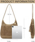 Straw Packable Mesh Beach Bag Large Beach Bag The Tote Bag for Women Hobo Bags for Women Crossbody Purses for Women Travel Beach Bag Woven Beach B...