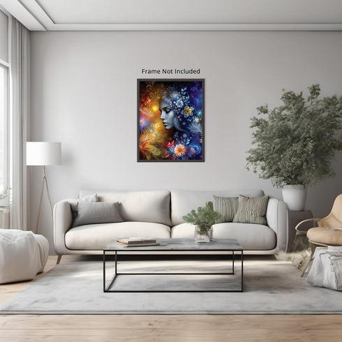 Posterizer 1 pcs-abstract floral African womans decor-Afro-American Art Collection-Inspirational Women's Art-Gifts for Women-Living Room Bedroom D...