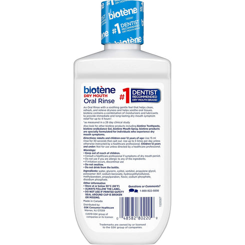 biotène Oral Rinse Mouthwash for Dry Mouth, Breath Freshener and Dry Mouth Treatment, Fresh Mint - 8 fl oz...