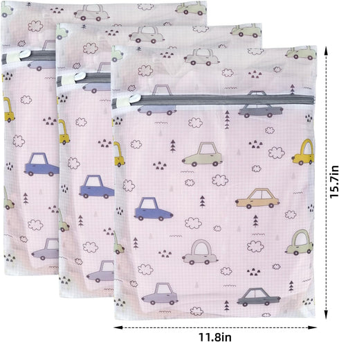 3Pcs Durable Mesh Laundry Bag, Durable Laundry Bags with Premium Zipper Jumbo Net Laundry Bag for Washing Delicates,Big Clothes,Sweater,Bed Sheet,...
