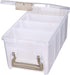 ArtBin Semi Satchel Portable Craft Organizer with 3 Dividers - Clear Plastic Storage Case for Art & Craft Supplies...