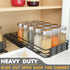 SpaceAid Pull Out Spice Rack Organizer for Cabinet, Heavy Duty Slide Out Seasoning Kitchen Organizer, Cabinet Organizer, with Labels and Chalk Mar...