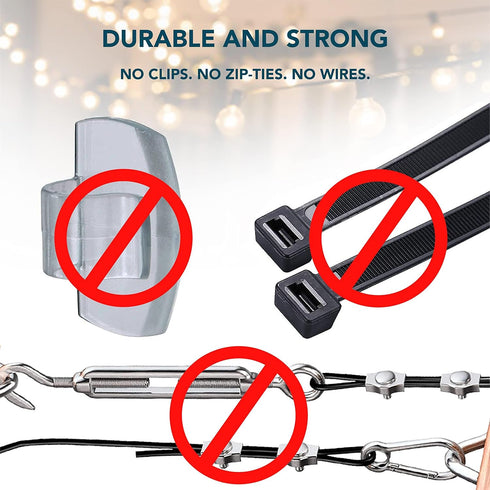 YARDHAUS Crown Elite Mini Hanging Anchors are The Simple, Secure and Stylish Solution for All Your String Light Installation Projects. A Single Pa...