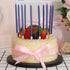 24 Count Metallic Birthday Candles Slow Burning Happy Birthday Cake Candles Long Thin Cake Cupcake Candle in Holders for Lucky Party, Wedding Part...
