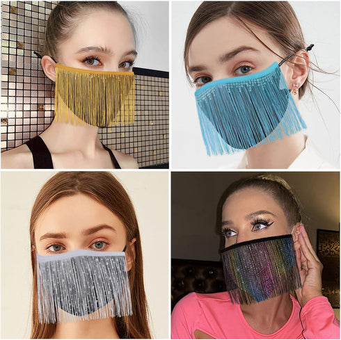 13 Yards Fringe Tassel Trim 6 Inch Wide Multicolor Fringe Lace Trim for DIY Curtains Latin Halloween Costume Lamp Shade (6 Inch, Multicolor 03)...