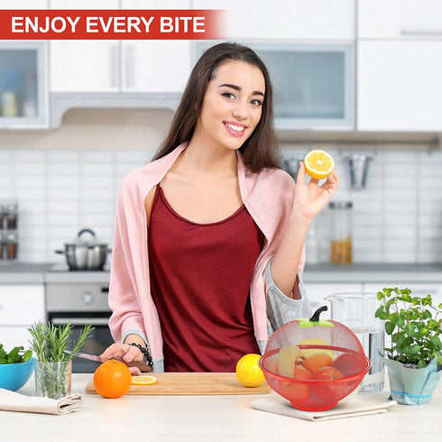Kovot Apple Shaped Mesh Fruit Basket | Keep Freshness In & Bugs Out...
