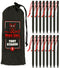 Wise Owl Outfitters Tent Stakes - Heavy Duty Camping Stakes for Outdoor Tent & Tarp - Essential Camping Accessories, Available in 12pk or 16pk Bla...