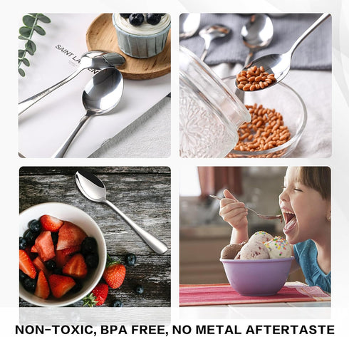 LOVEINUSA 15PCS Dinner Spoons Set, Teaspoons Stainless Steel Spoons Silverware Tablespoons for Home Kitchen Restaurant...