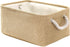 TheWarmHome Decorative Basket Rectangular Fabric Storage Bin Organizer Basket with Handles for Clothes Storage (Beige, Medium-1Pack,13.8L*9.8W*6.7...