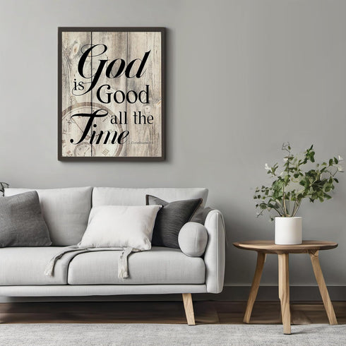 Posterizer 1 pcs-God Is Good All the Time Rustic Bible Verse-Religious Posters-Gifts for Christians - Decor for Home & Office- UNFRAMED Wall Art...