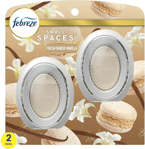 Febreze Small Spaces Holiday Air Freshener Fresh Baked Vanilla Scent, 25 fl. oz each, Pack of 2...