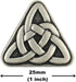 Bezelry 10 Pieces Triangle Celtic Sister Knot Metal Shank Buttons. 25mm (1 inch) (Antique Silver)...