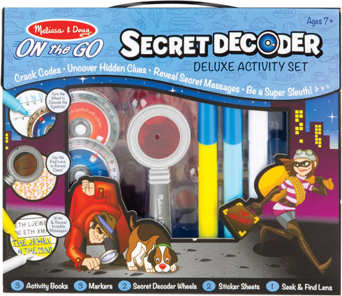 Melissa & Doug On the Go Secret Decoder Deluxe Activity Set and Super Sleuth Toy - Seek And Find Book, Kids Road Trip Essentials, Detective Kit, T...