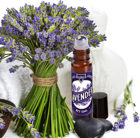 Bargz Lavender Oil 10ml(0.33oz) Roll on Bottle - Premium Lavender Oil Essential Oil for Skin and Diffuser Aromatherapy - Pure, Organic Scent for R...