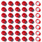 Dong Huang 200pcs Mini Fake Ladybug Model Figurine, Miniature Self-Adhesive Wooden Ladybugs Stickers, Micro Landscape Decor for Home Fairy Garden ...