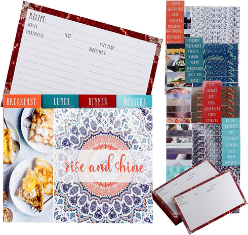 Ring Binder Depot, Recipe Cards 4 inch X 6 inch on Premium Thick Card Stock with Card Dividers Included! Great Gift for Amateurs or Experienced Ch...