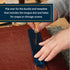 Weaver Leather Supply Belt End Acrylic Leather Templates Set of 2, Blue, Strap Layout Tool with Precise Punched Holes for Belts, Bags, and More, B...