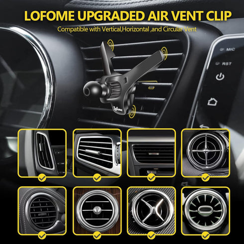 Universal Air Vent Clip for Car Mount,Sturdy Vent Grip for Most Car Phone Holder&Wireless Car Charger-Only Vent Clip for Replace/Upgrad(Compatible...