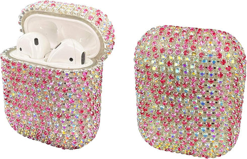 Diamond Portable Electronic Device Cover for Apple Airpods 1 & 2, Airpods Case Cover Accessories with Hard Carrying Case, Glitter Case Cover...
