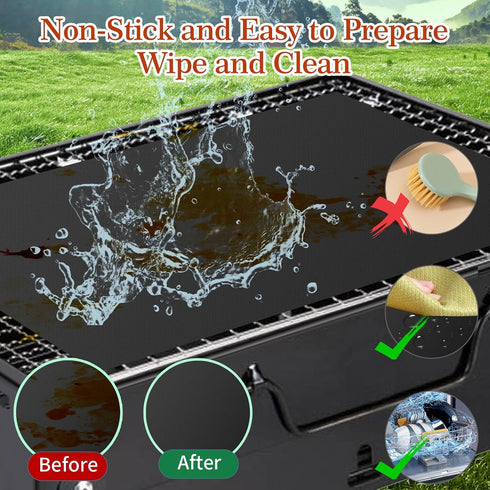 Grill Mat Set of 6, 15.75 x 13 Inch, BBQ Grill Mat Nonstick for Outdoor Grill, Reusable Teflon Grill Sheets Works for Gas Grills Charcoal, Electri...
