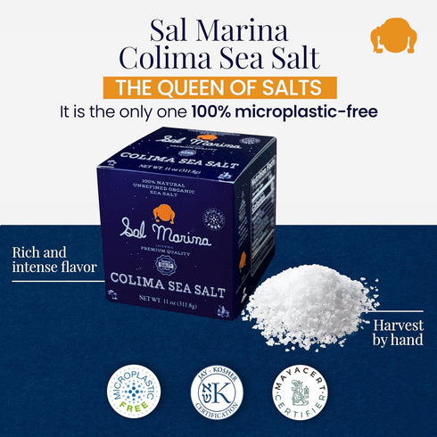 SAL MARINA | Unrefined Colima Sea Salt 11oz | Kosher Salt 100% Natural - Vegan Gluten Free Organic Table Salt Seasoning Food...