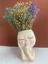 Face Planter Pots Head Planter, White, Succulent Planters, Indoor Outdoor Plants with Drainage Hole...
