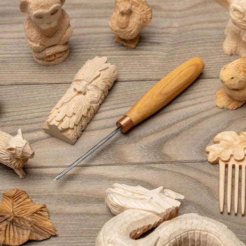 BeaverCraft Wood Carving V Gouge K12/02 Woodworking Hand Chisel Compact Wood Carving Knife for Beginners and Profi...