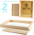 Wooden Picture Frames 8x10 Inch with Real Glass - Set of 2-100% eco Unfinished Wood - Thick Borders - Natural Wood Color for Wall mounting and Tab...