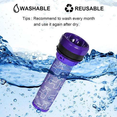 HIFROM Replacement Pre Motor Stick Filter Compatible with Dyson DC28 DC37 DC39 DC53 Vacuum Cleaner, Washable HEPA Filter Replacement for 923413-01...