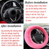 Fluffy Steering Wheel Cover for Women/Girls/Ladies Fuzzy Steering Wheel Cover Winter Warm Faux Wool Plush Car Wheel Cover Furry Steering Wheel Pro...