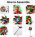 timecity 4 PCS Pinwheels Red Green Wind Spinners 9.5inch Sparkly Garden Pinwheel Reflective Windmills Scare Birds Animal Away Spinner for Yard and...