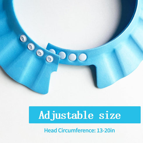 Baby Shower Cap Soft Adjustable Baby Bath Head Cap Visor for Washing Hair Shower Bathing Protection Bath Cap for Toddler, Baby, Kids, Children (Bl...