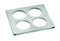 TableCraft Products T4 6.25" x 7" 4 Hole Bottle Holder, Stainless Steel Template...