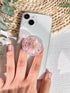 Pressed Natutal Flowers Phone Grip Holder, Expandible Collapsible Transparent Cell Phone Accessory, Dried Natural Flowers Phone Stand, Phone Charm...