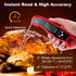 Oven Safe Food Thermometer for Cooking with 2 Probes, Instant Read Digital Grill Thermometer for Kitchen BBQ Candy Oil Deep Fry...