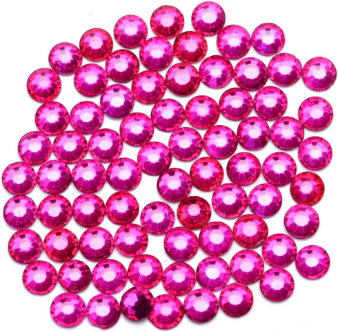 3000 Pieces Hot Fix 3MM Glass Flatback Rhinestones HotFix Round Crystal Gems (Rose Pink, SS10)...