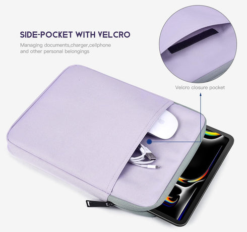 12.9 inch iPad Pro Tablet Sleeve Case for 2024 iPad Pro 13 inch(M4), iPad Air 13"(M2), iPad Pro 12.9 inch M2 M1(6th/5th/4th/3rd Gen) 2022-2018 wit...