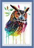 ITSTITCH Stamped Cross Stitch Kits - Full Set of Embroidery for Beginners or Adults,14 CT 2 Strands DIY Colorful Owl Patterns Counted Arts Craft 1...