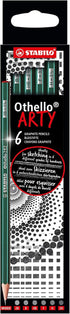STABILO Graphite Pencil Othello ARTY - Pack of 6 - Assorted Grades - 2B, B, HB, F, H, 2H...