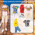 19 PCS Clothes for Doll Winter Cloth Including 1 Winter Coat 4 Casual Outfits ( 4 Tops and 4 Pants ) 1 Sport Set 6 Pair Shoes 1 Glasses 1 Surfboar...
