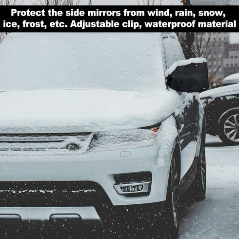 2pcs Mirror Snow Covers, Waterproof Windproof Car Side Mirror Covers Protector for Winter Mirror Guard Fits for Most Cars, Trucks, Vans and SUVs, ...