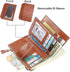 Lavemi Small Compact Women Wallet RFID Blocking Genuine Leather Bifold Purse with ID Windows(Brown)...