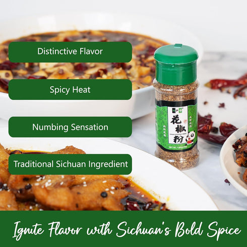 NPG Premium Szechuan Red Peppercorns Powder 1.08 Oz (30g), A Mouth-numbing Spice, Red Sichuan Peppers for Kung Pao Chicken, Mapo Tofu, and Chinese...